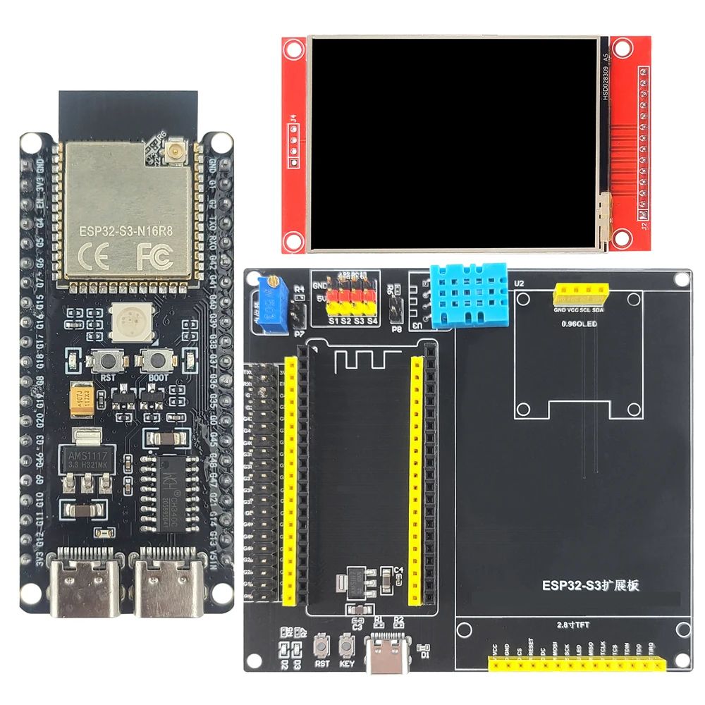 Esp32 S3 Devkitc 1 - ชุดบอร์ดพัฒนา ESP32-S3-DevKitC-1 พร้อมจอ TFT LCD ขนาด