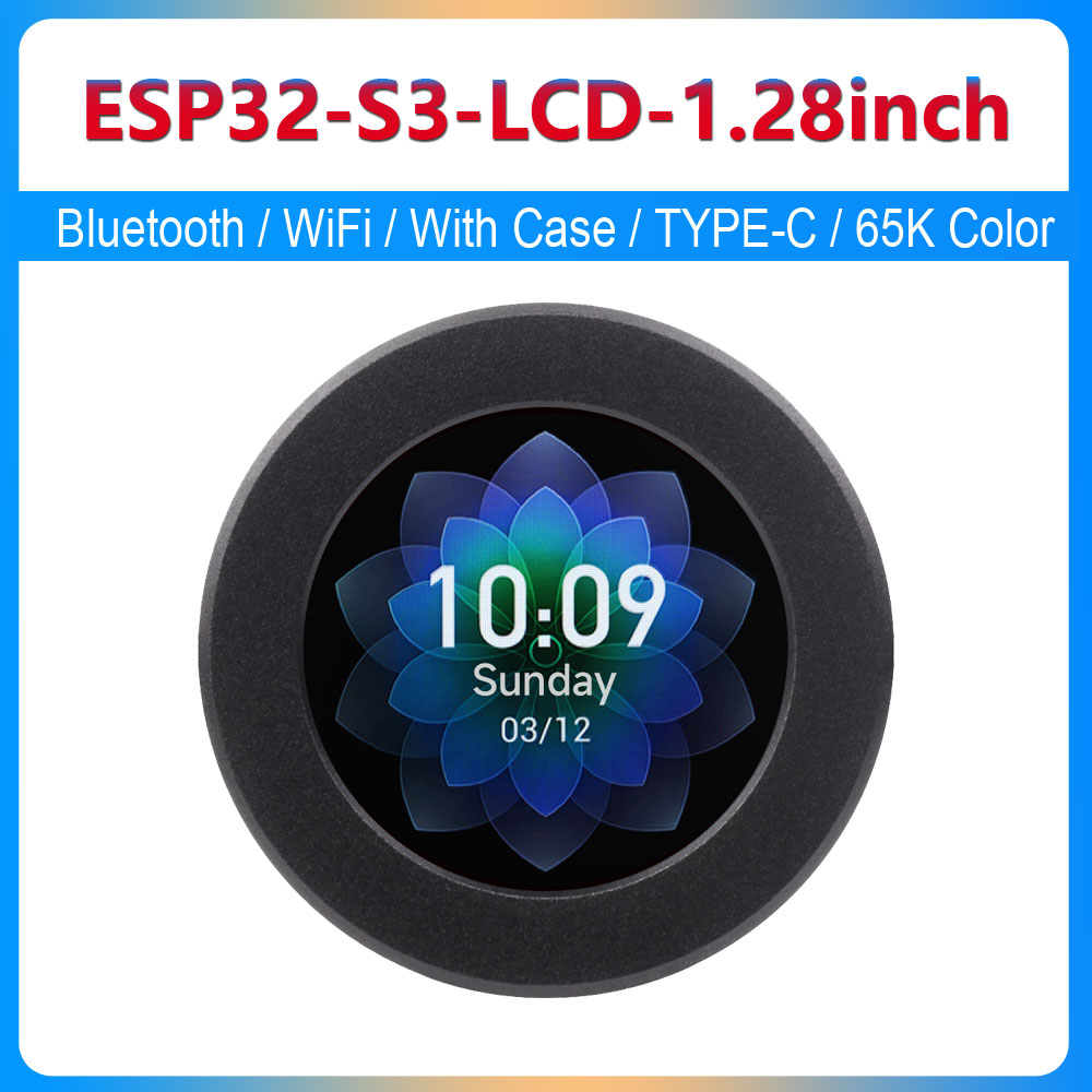 Lolin S3 - Waveshare ESP32-S3 บอร์ดพัฒนา LCD ทรงกลมขนาด 1.28