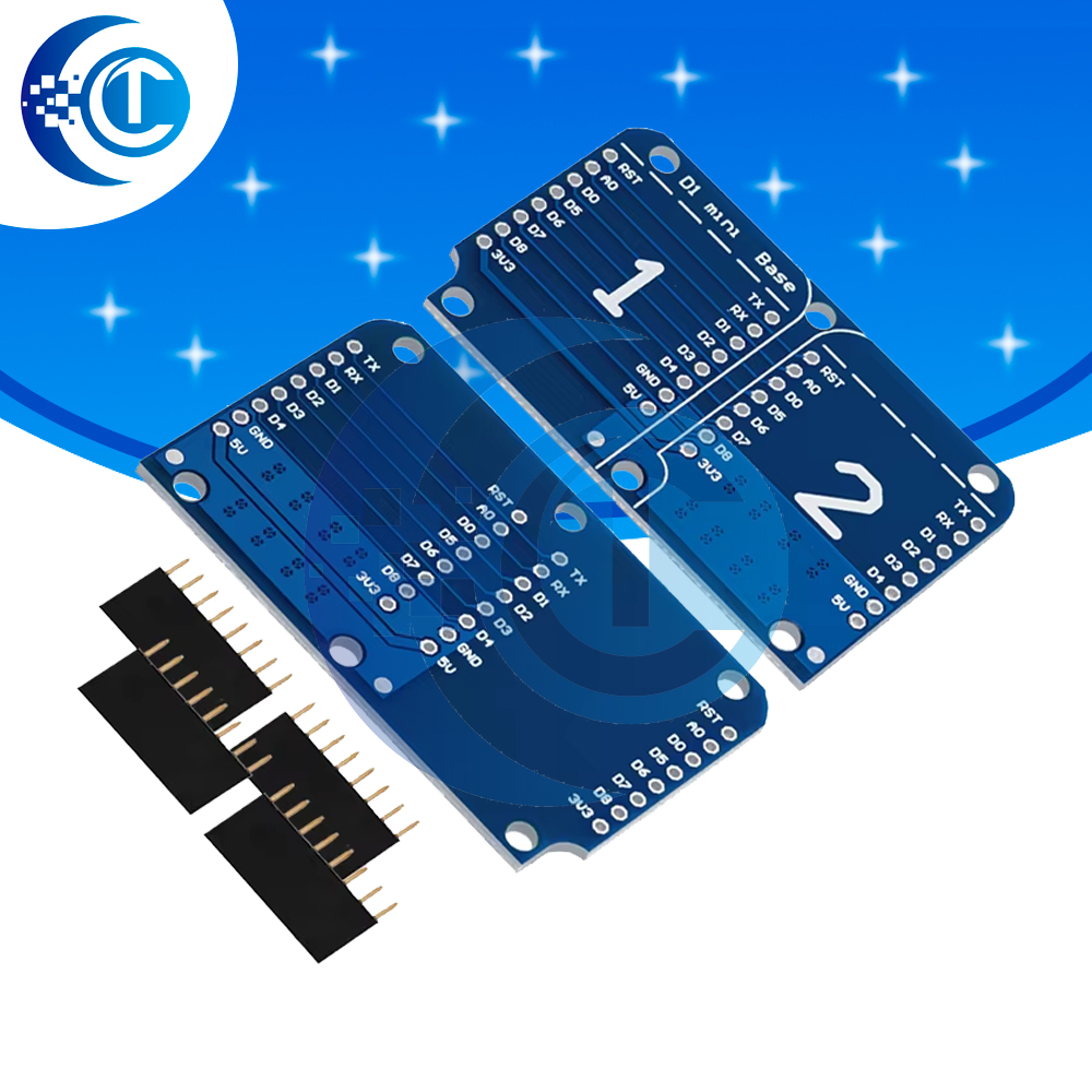 Wemos D1 Mini - แผงวงจรขยาย D1 แบบสองช่องเสียบ สำหรับ Wemos D1