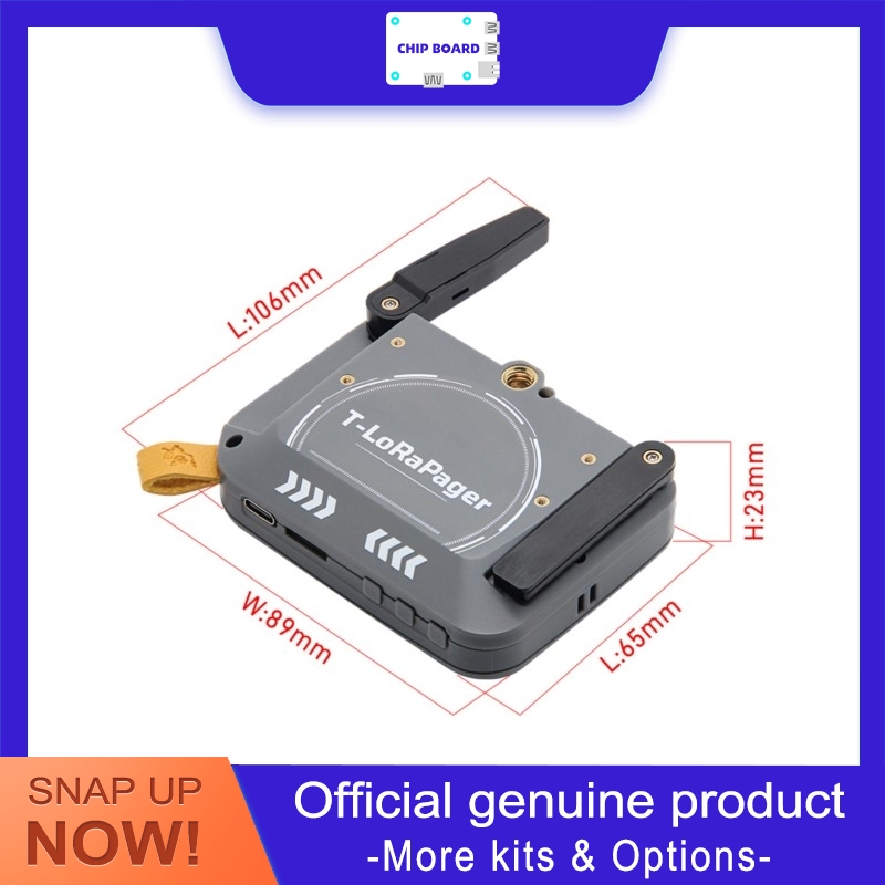 Lolin S3 - LILYGO T-LoRa Pager อุปกรณ์สื่อสารแบบพกพา ใช้ ESP32-S3,