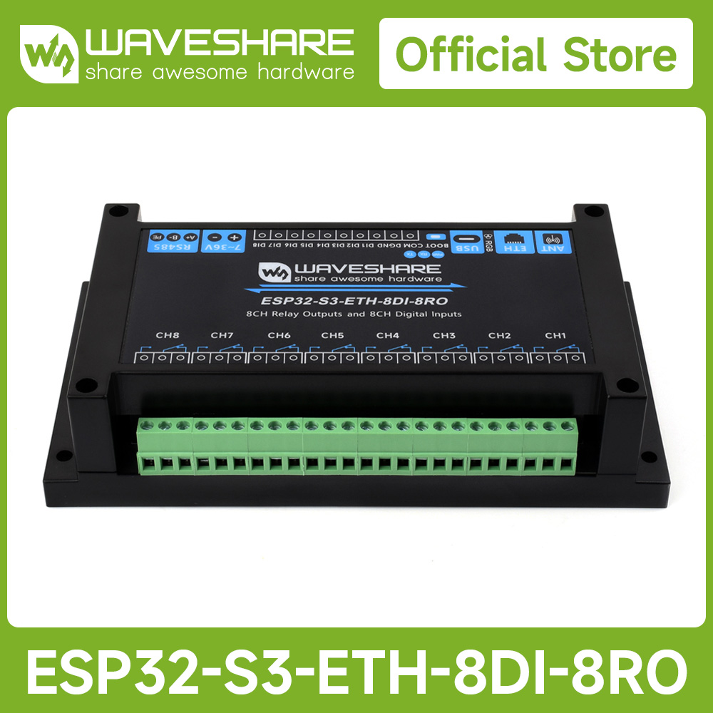 Waveshare อุตสาหกรรม 8-Channel - Lolin S3 บทวิจารณ์และราคา