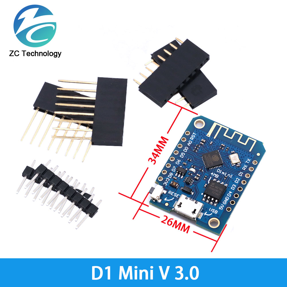 D1 Mini ESP8266 ESP-12F CH340G - Wemos D1 บทวิจารณ์และราคา