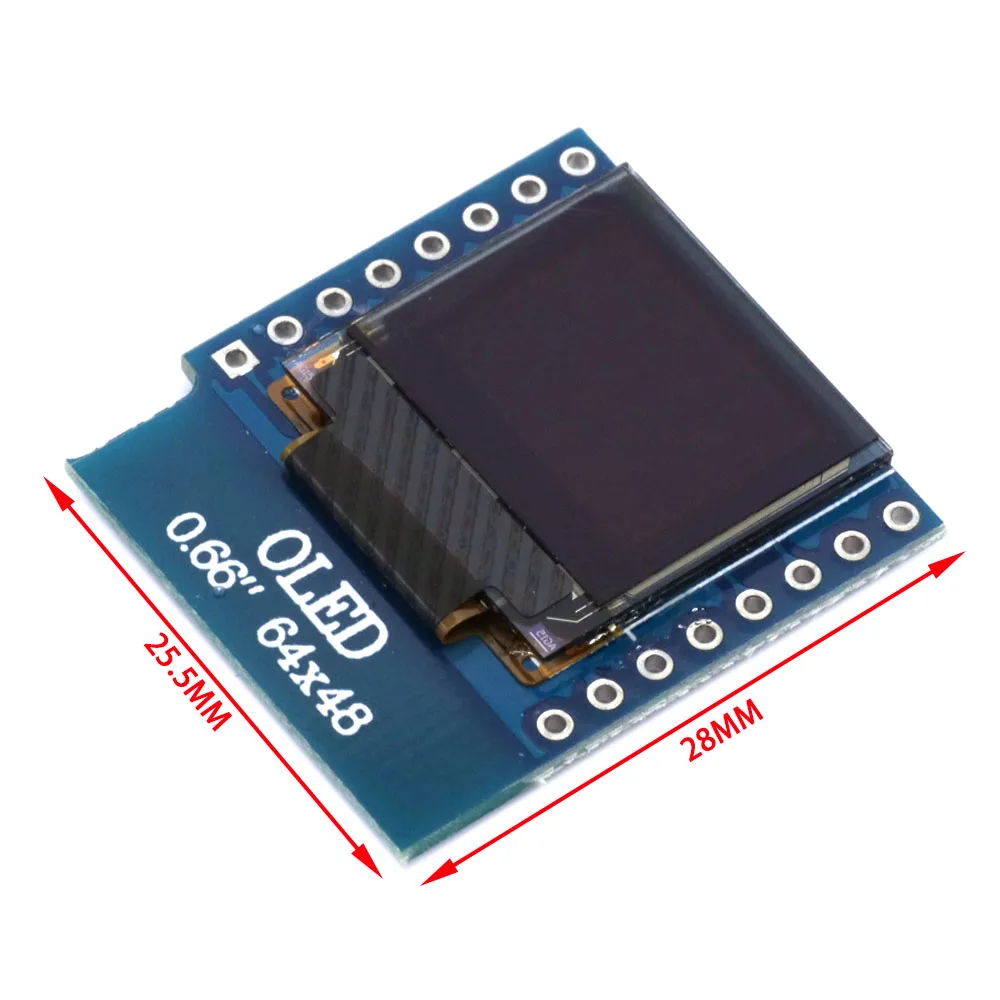หน้าจอ OLED ขนาดเล็ก 0.66 นิ้ว - Wemos D1 Mini บทวิจารณ์และราคา